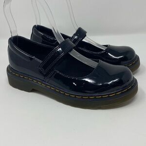 Dr. Martens Girl's 1 Maccy Black Patent Leather Mary Jane Dressy Preppy Shoes
